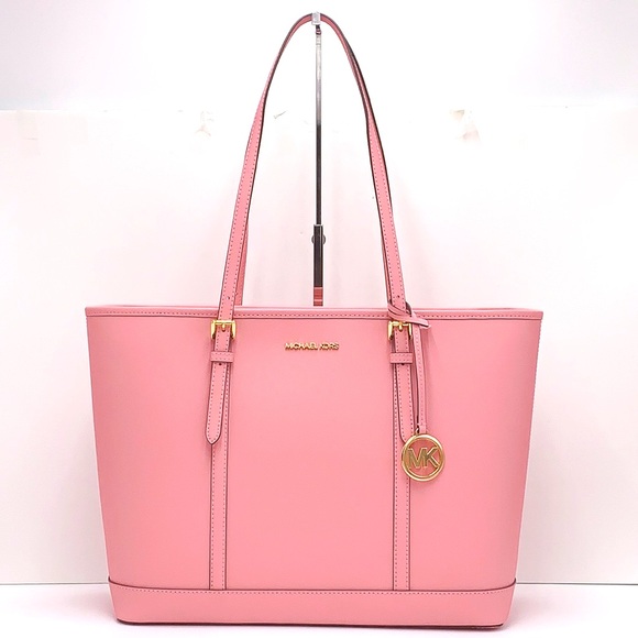 Michael Kors Handbags - MICHAEL KORS Jet Set Travel Large Saffiano Leather Top Zip Shoulder Tote Bag